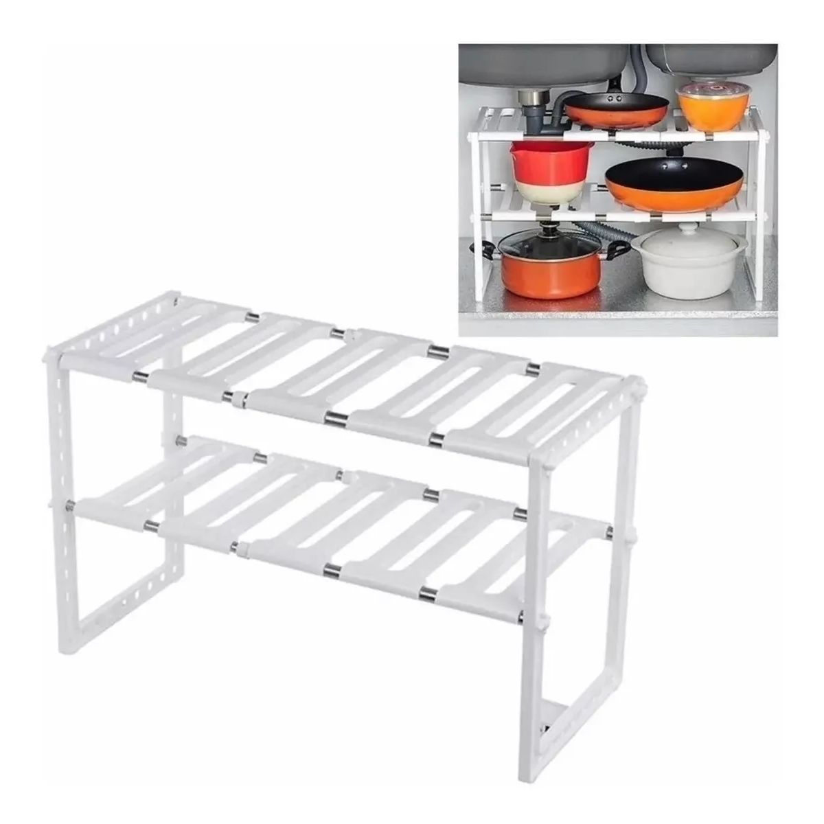 GENERICO - Organizador Multifuncional Repisa Ajustable Despensa