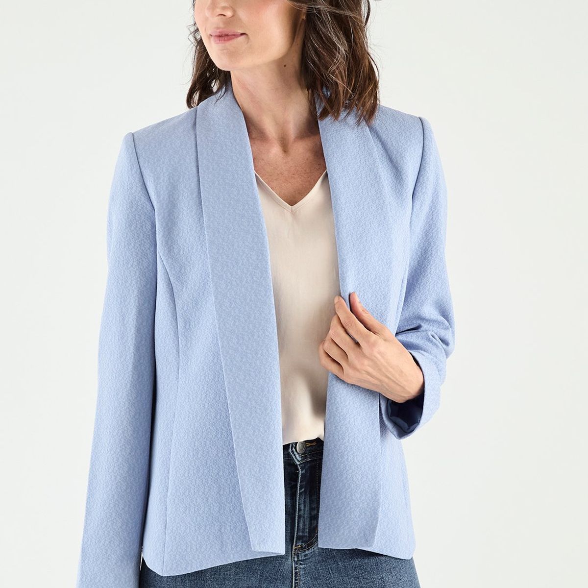 MA GRIFFE - Blazer Celeste Mujer Magriffe