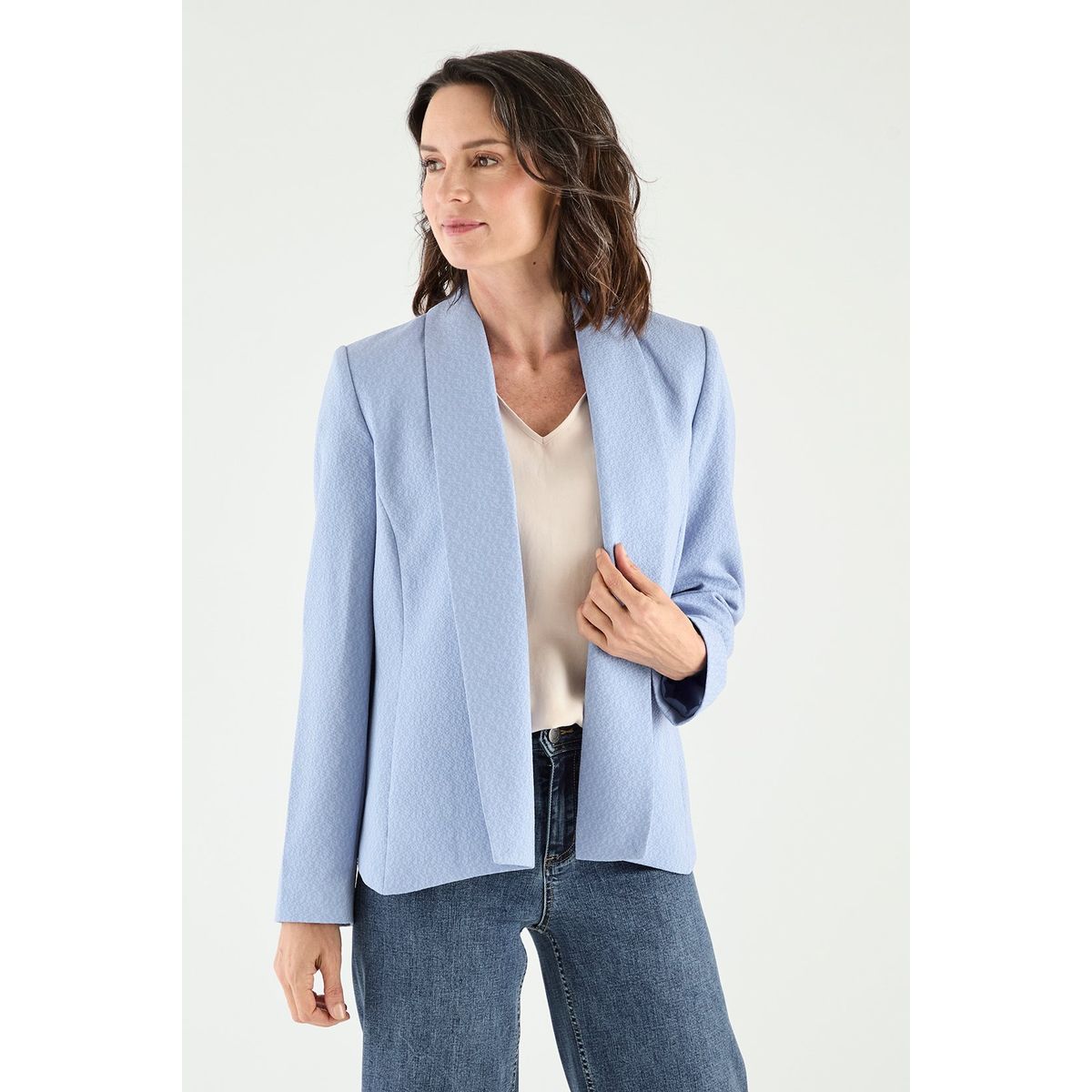 MA GRIFFE - Blazer Celeste Mujer Magriffe