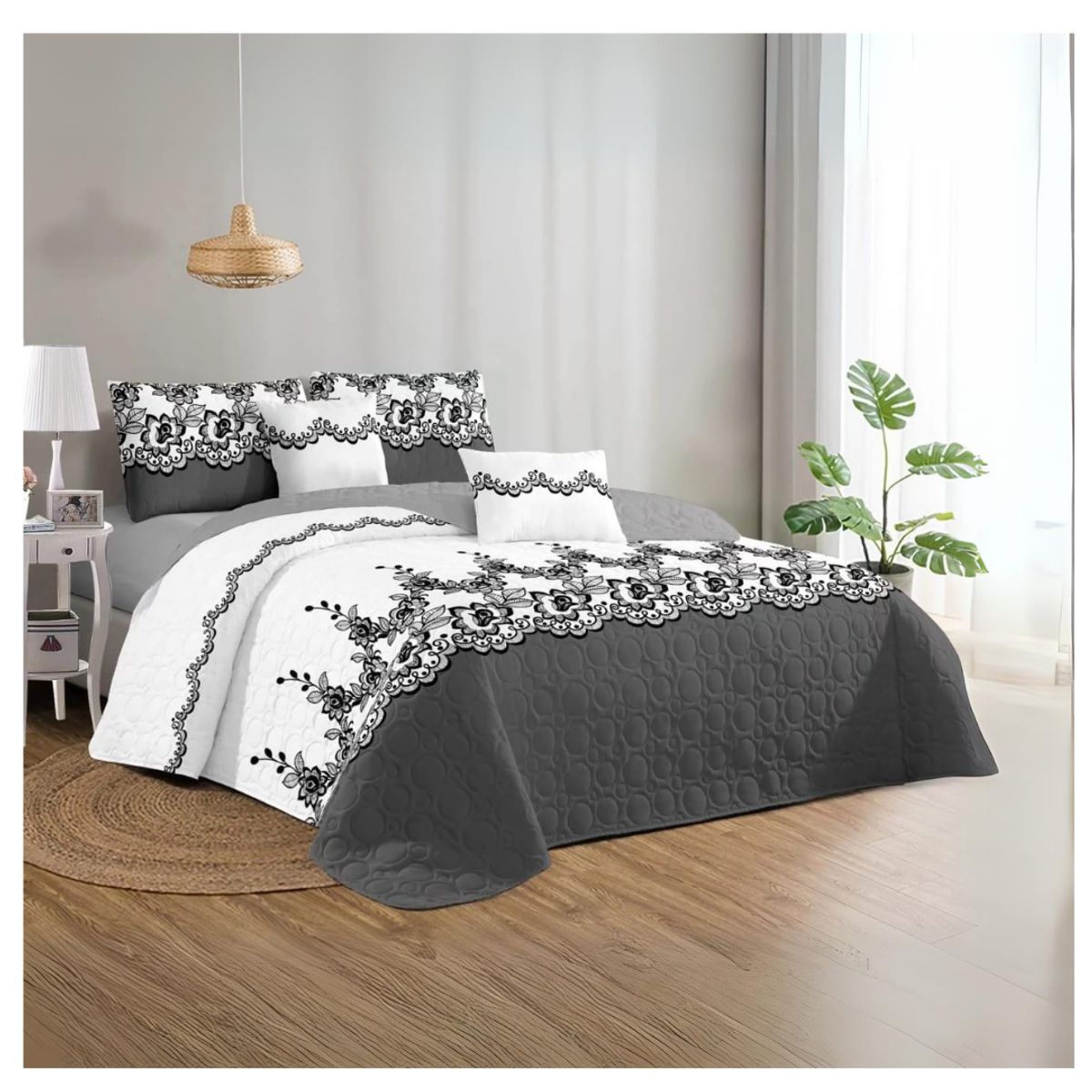 GENERICO - Cubrecama Quilt De Verano King Diseños Estampados Floral