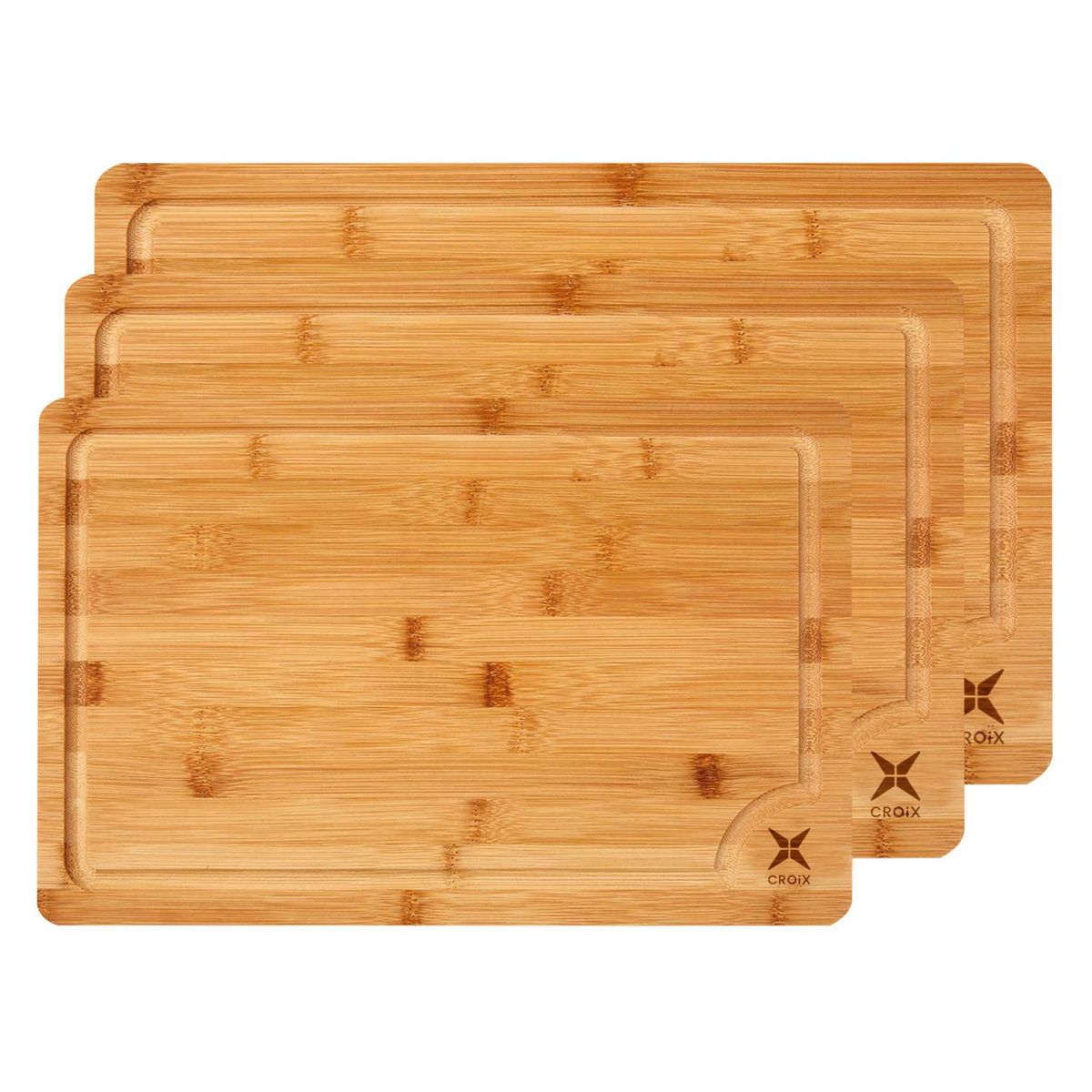 CROIX - Set de 3 Tablas de Bamboo CROiX Ecológicas Resistentes