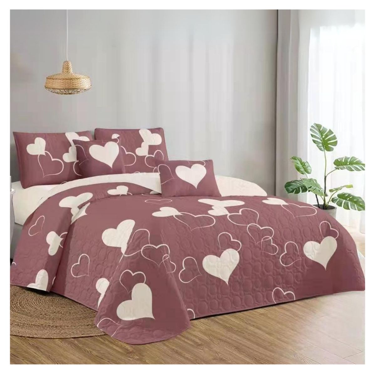 GENERICO - Cubrecama Quilt De Verano King Diseños Estampados TF