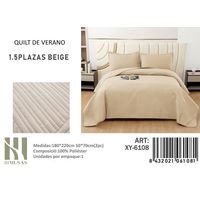 QUILT DE VERANO PLAZA Y MEDIA III MUSAS BEIGE