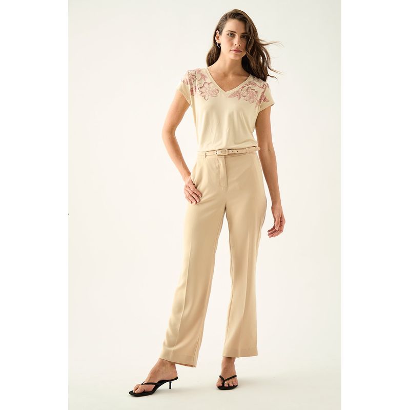 ASH - Pantalon Liso Beige Ash