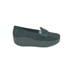 PAND G - Mocasín Negro Plataforma Mujer
