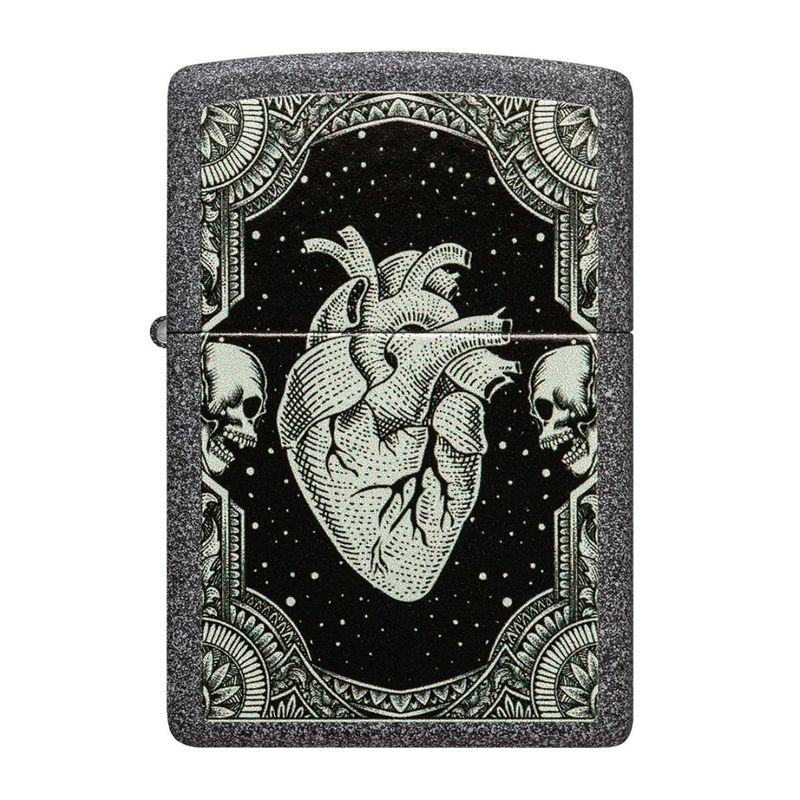 ZIPPO - Encendedor Zippo Heart Design Gris ZP48720 - Gris