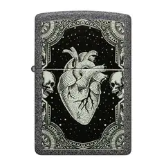 ZIPPO - Encendedor Heart Design Gris ZP48720 - Gris
