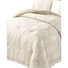 GENERICO - CUBRECAMA SEMI ACOLCHADO 2 PLAZAS + 2 FUNDAS DE ALMOHADAS