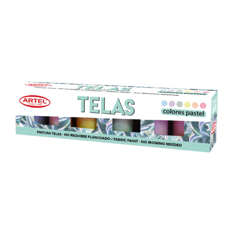 ARTEL - Pintura de Telas Tonos Pastel 6 colores 15ml Artel