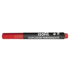 ISOFIT - Plumon Permanente Punta Biselada Rojo