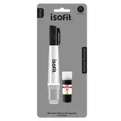 ISOFIT - Plumón pizarra recargable crepuesto negro
