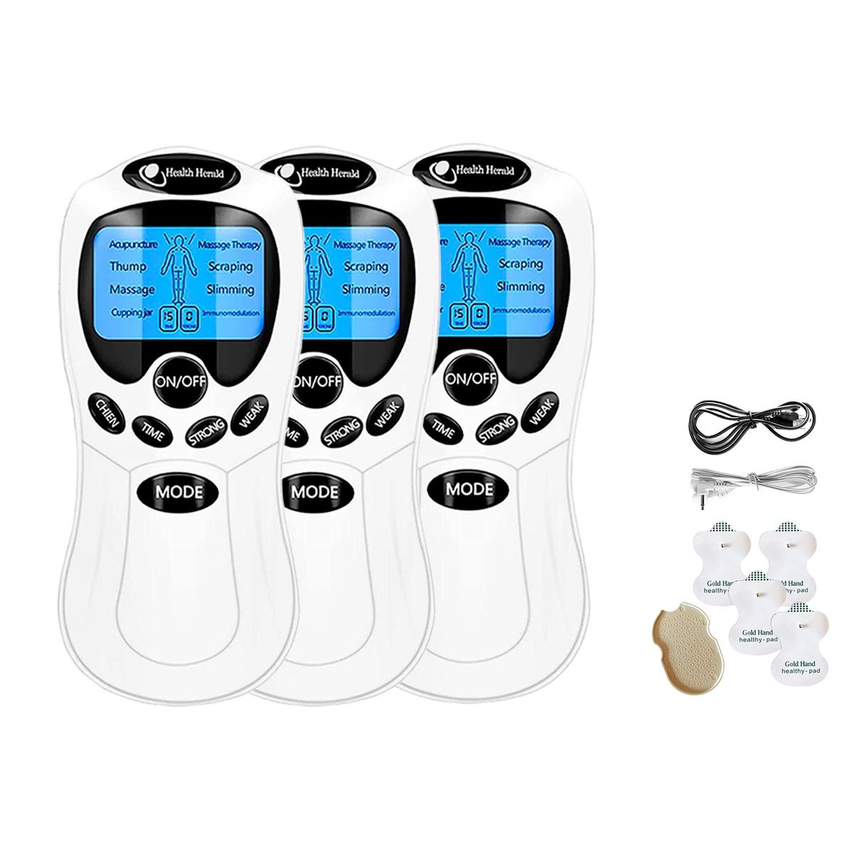 GENERICO - Pack 3 Electroestimulador Maquina De Masajes Electrofisico