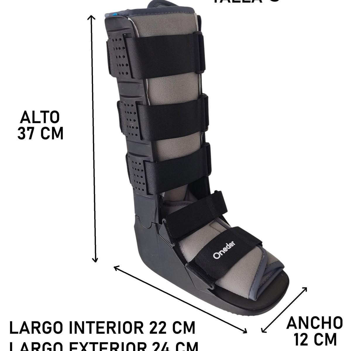 ONEDER - Bota Ortopédica Larga Inmovilizadora Premiun Talla S