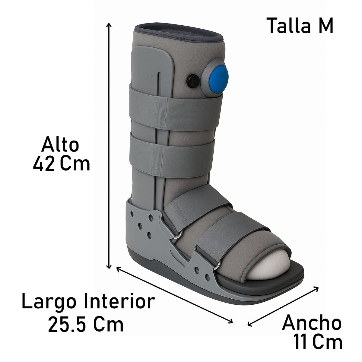 ONEDER - Bota Ortopédica Larga Cam Walker Alta Para Pie Oneder Talla M