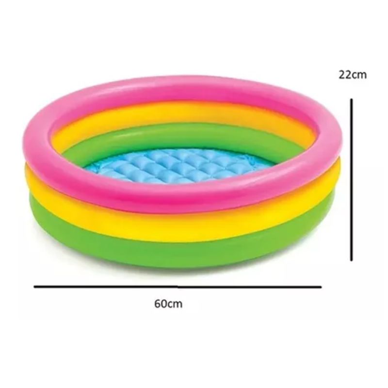 GENERICO - Piscina Inflable Para Bebes 3 Anillos 60cm Jp Ideas