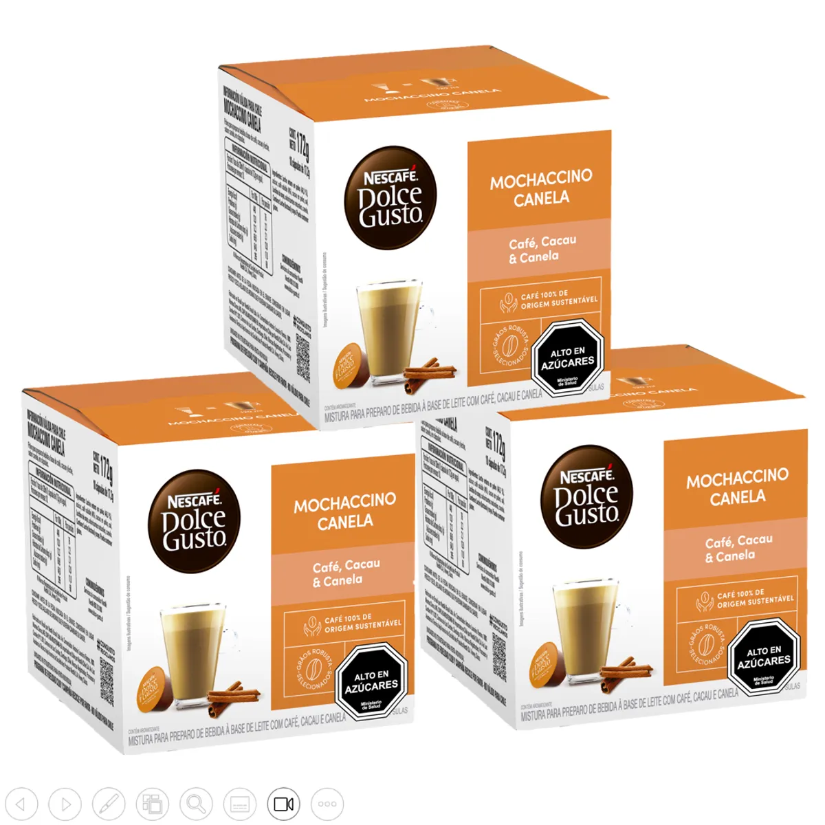 DOLCE GUSTO - Pack 3 Café NESCAFÉ DOLCE GUSTO® Mocachino Canela 10 Cápsulas
