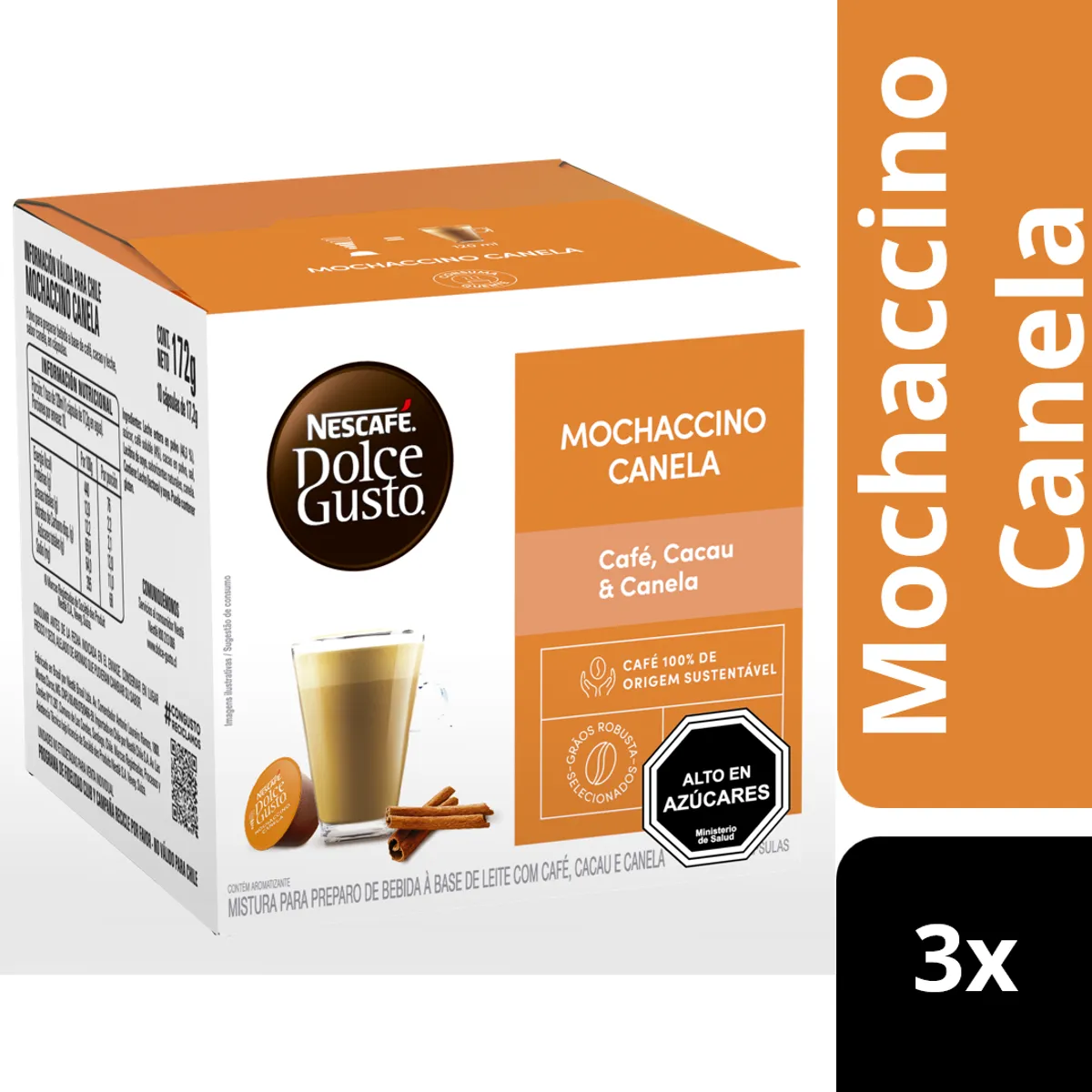 DOLCE GUSTO - Pack 3 Café NESCAFÉ DOLCE GUSTO® Mocachino Canela 10 Cápsulas
