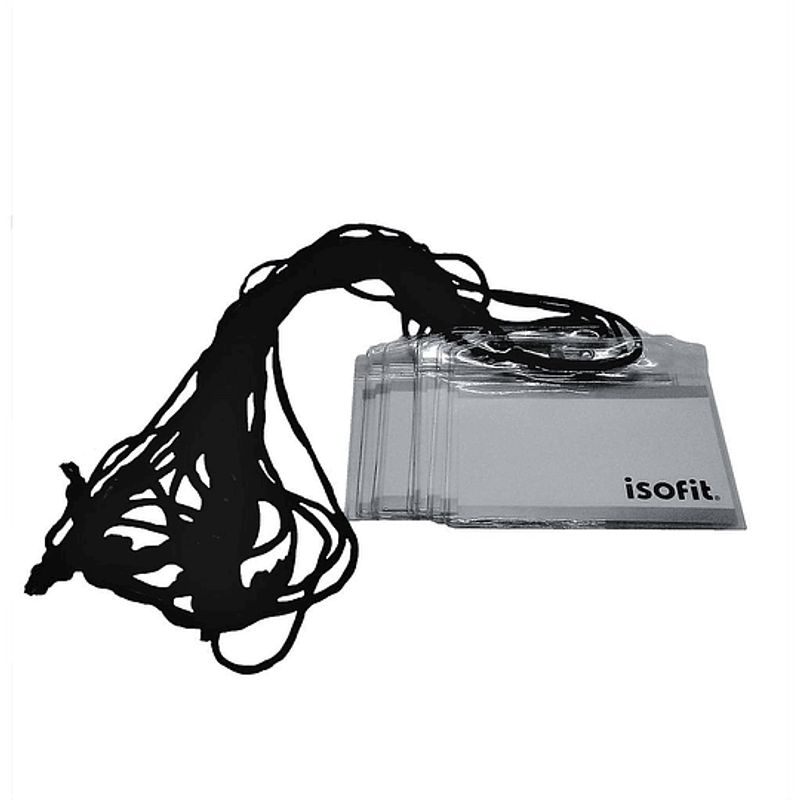 ISOFIT - Portacredencial Plastico Isofit Horizontal 10 Pzas