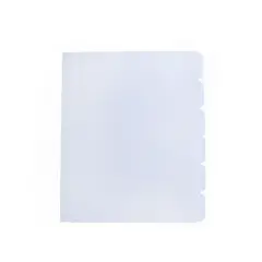 SELLOFFICE - Separador Carta 6 Divisiones Color Blanco