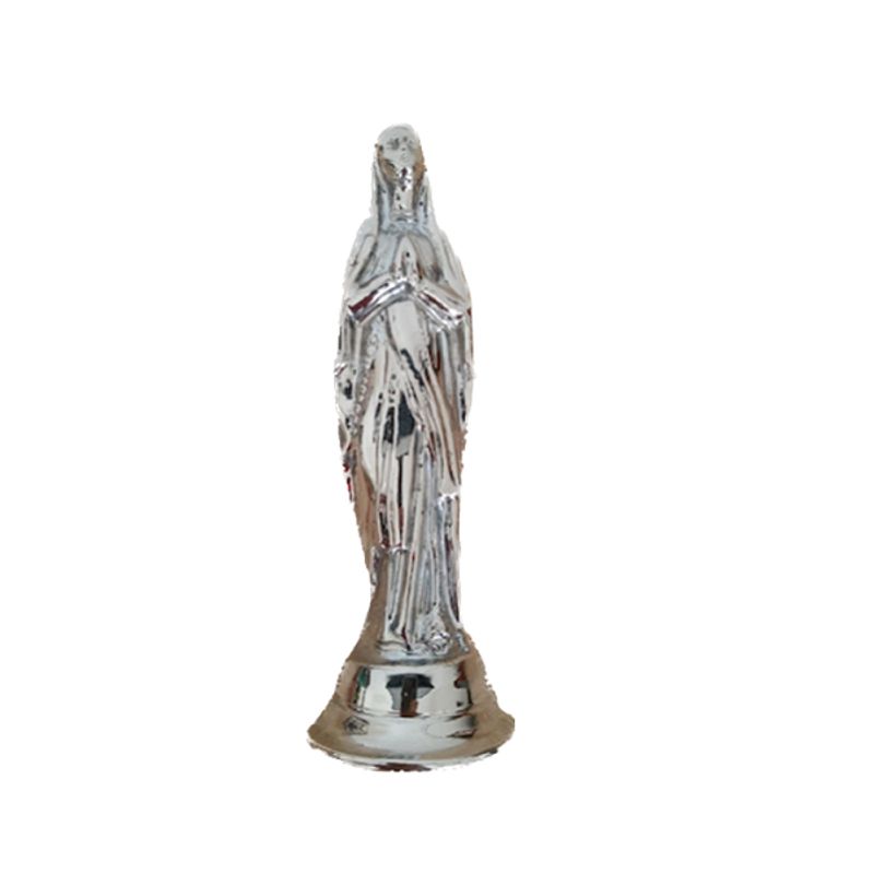 FUNERARIA CONCEPTO - virgen lourdes cromado 20 cm