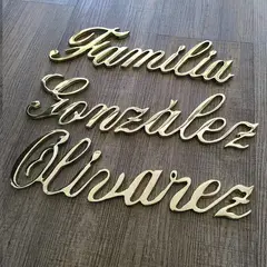 FUNERARIA CONCEPTO - Letra bronce manuscrita 10x5 cm