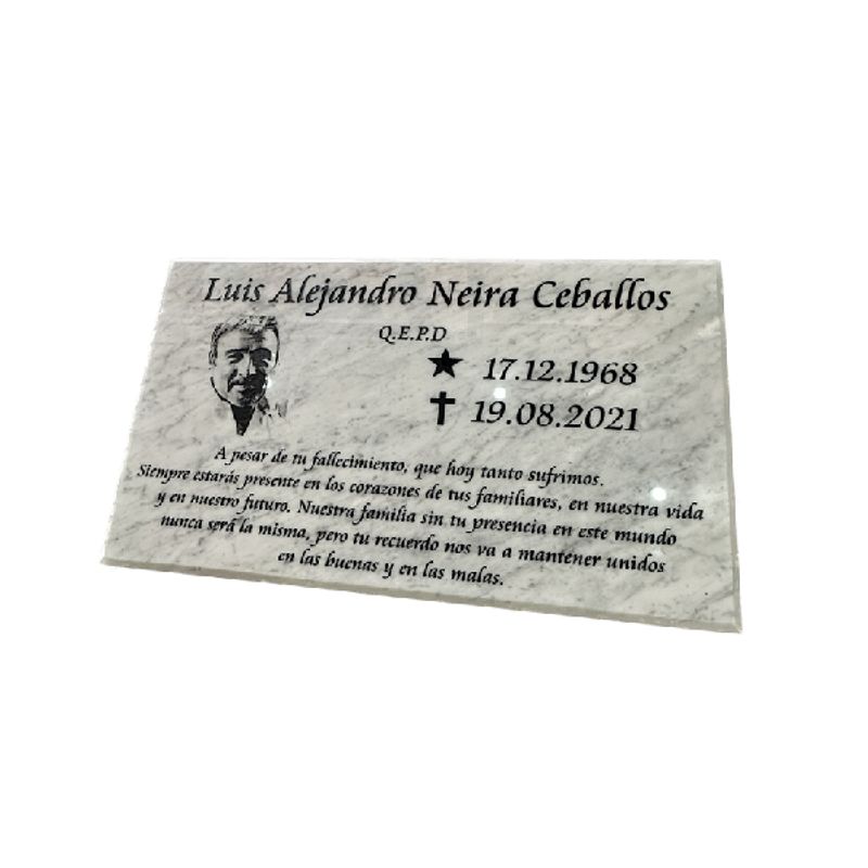 FUNERARIA CONCEPTO - Lápida mármol 60x35 cm
