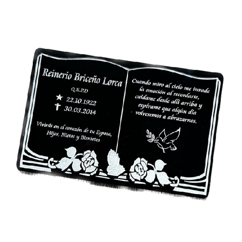 FUNERARIA CONCEPTO - Lápida placa acrílica 40x30 cm