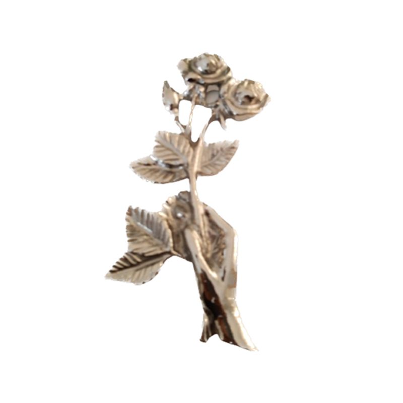 FUNERARIA CONCEPTO - mano rosa cromado 18 cm
