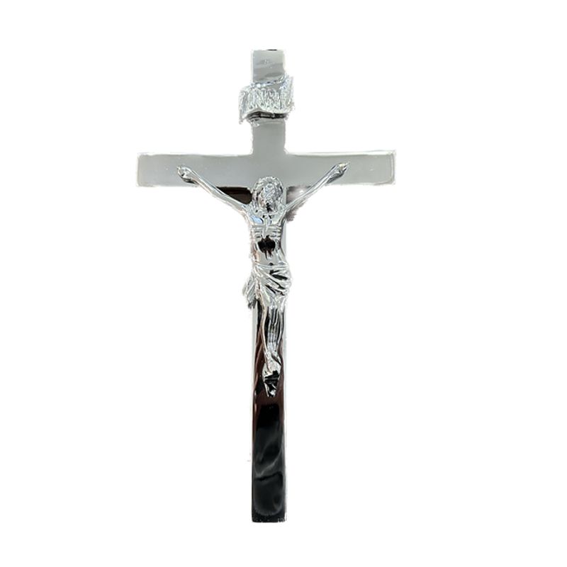 FUNERARIA CONCEPTO - crucifijo cromado 38cm