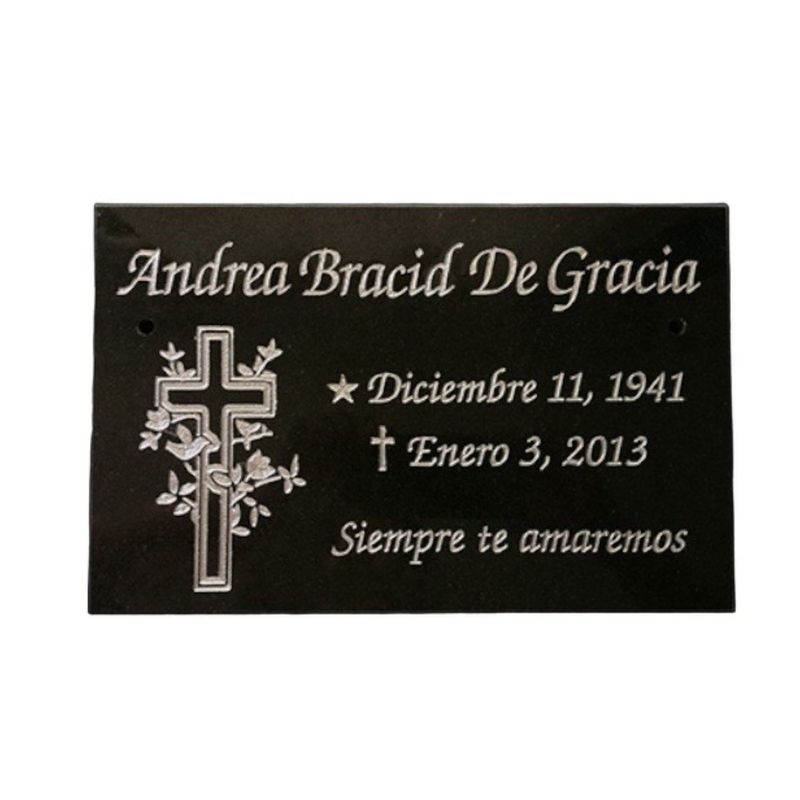 FUNERARIA CONCEPTO - placa gravoply 10x7 cm grabado
