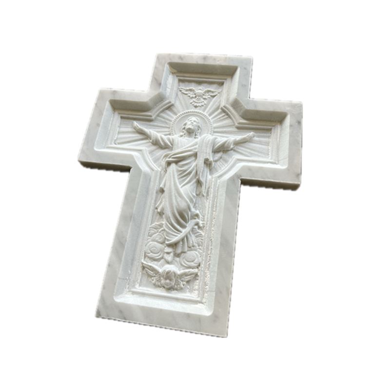 FUNERARIA CONCEPTO - cruz mármol tallado cristo