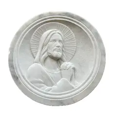FUNERARIA CONCEPTO - Medalla mármol tallado cristo