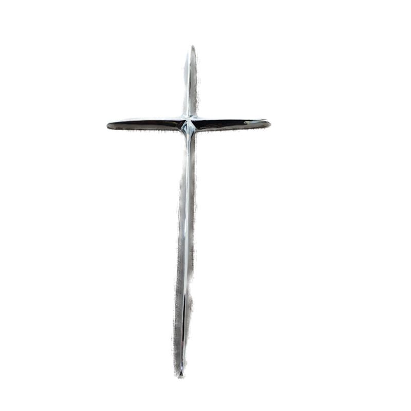 FUNERARIA CONCEPTO - cruz filo cromado 36 cm