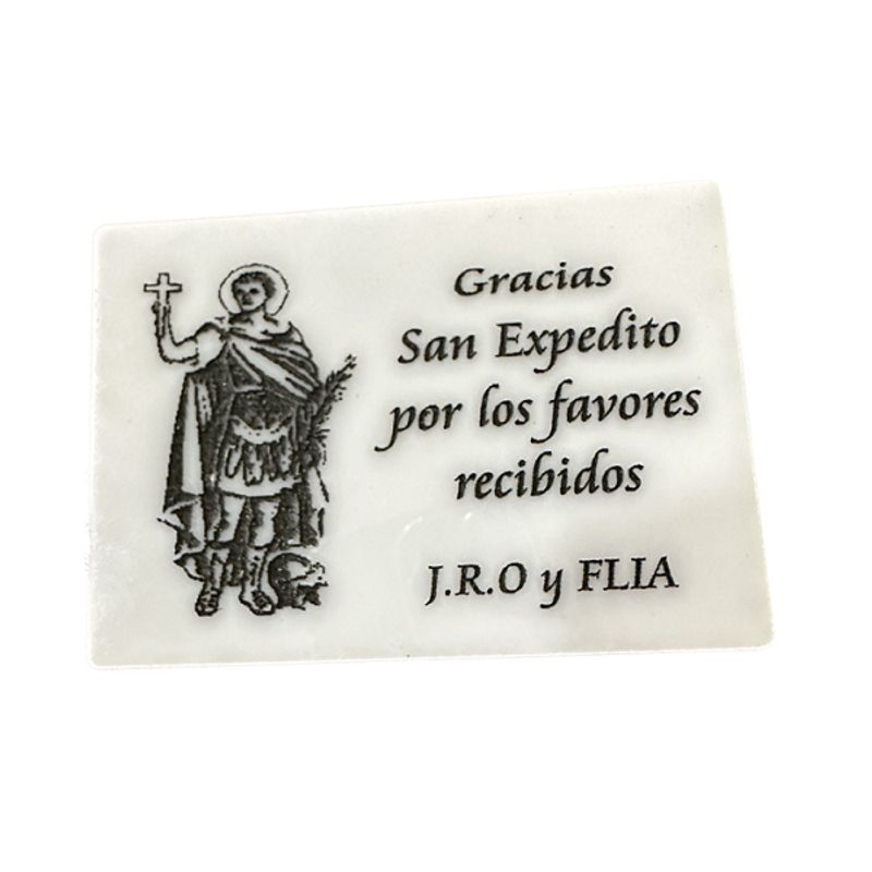 FUNERARIA CONCEPTO - Lápida placa acrílica 10x7 cm