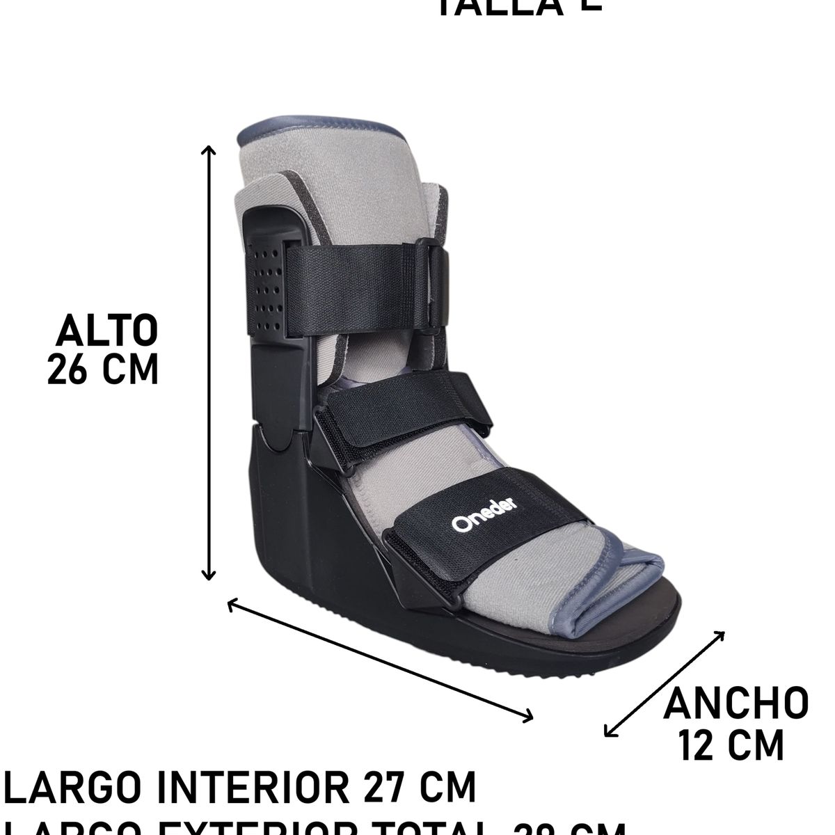 ONEDER - Bota Ortopédica Corta Cam Walker Adultos Premium Oneder Talla L