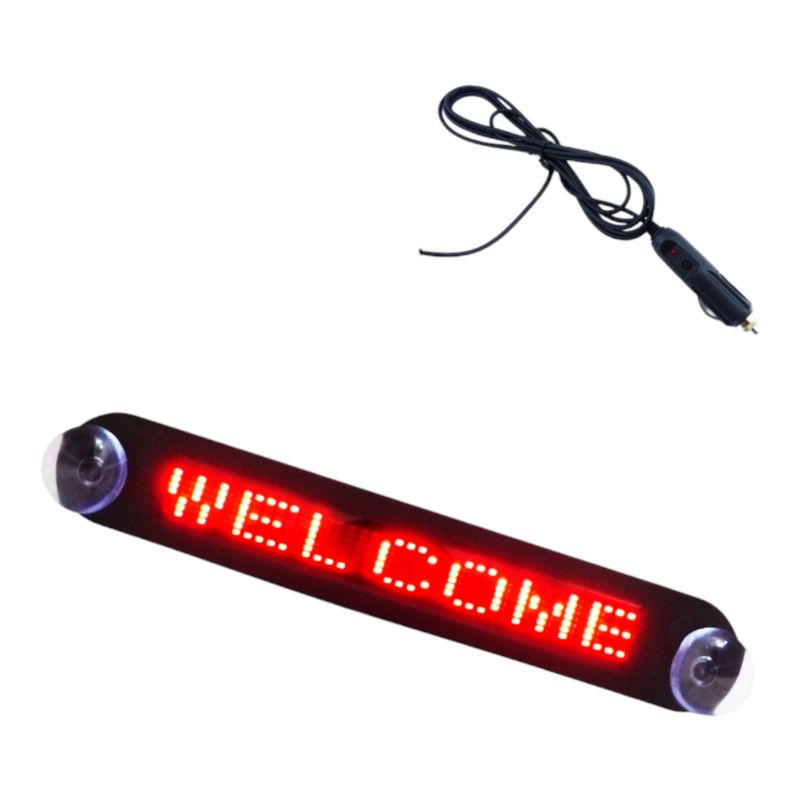 GENERICO - Letrero Programable LED De 12 / Auto Con Control Y Ventosas