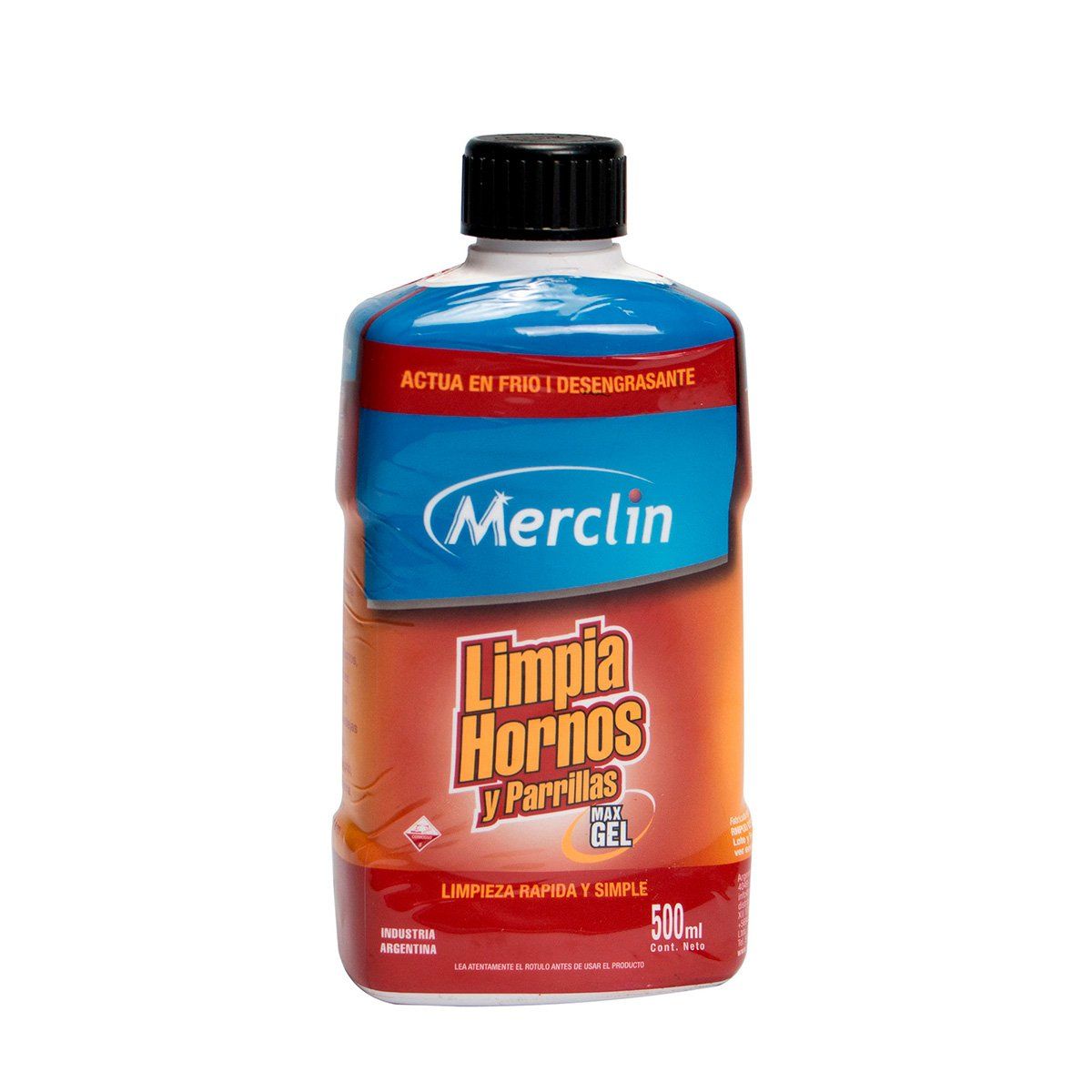 GENERICO - Limpia Hornos Parrillas Desengrasante Max Gel Merclin 500cc