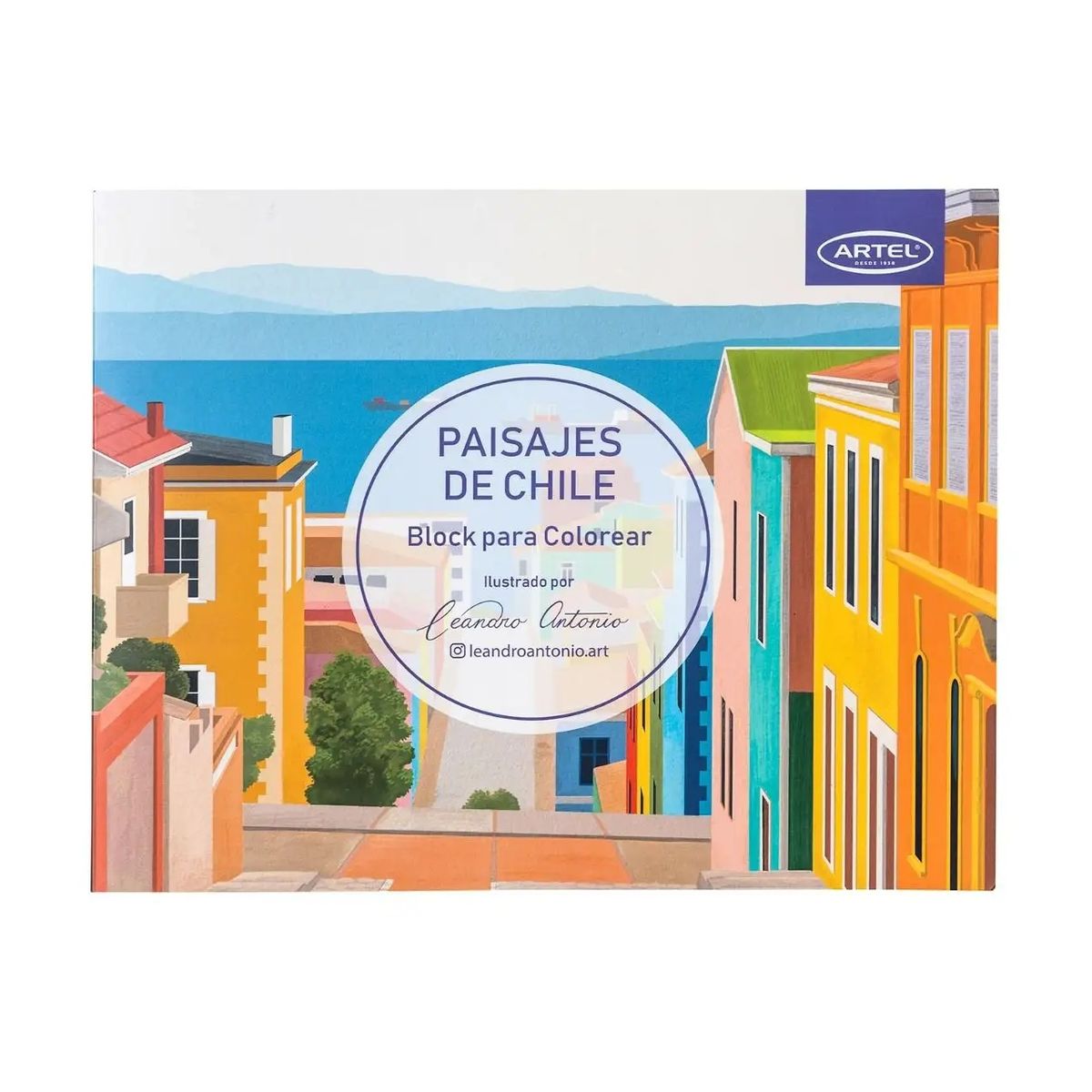 ARTEL - Block para colorear Paisajes de Chile hojas gruesas