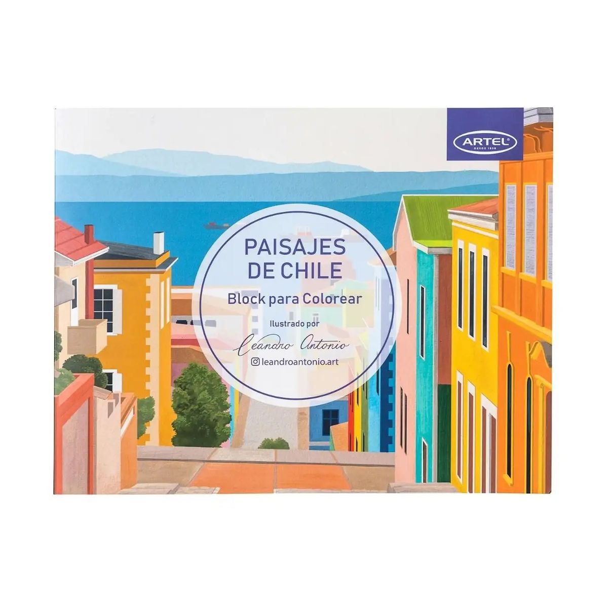 ARTEL - Block para colorear Paisajes de Chile hojas gruesas