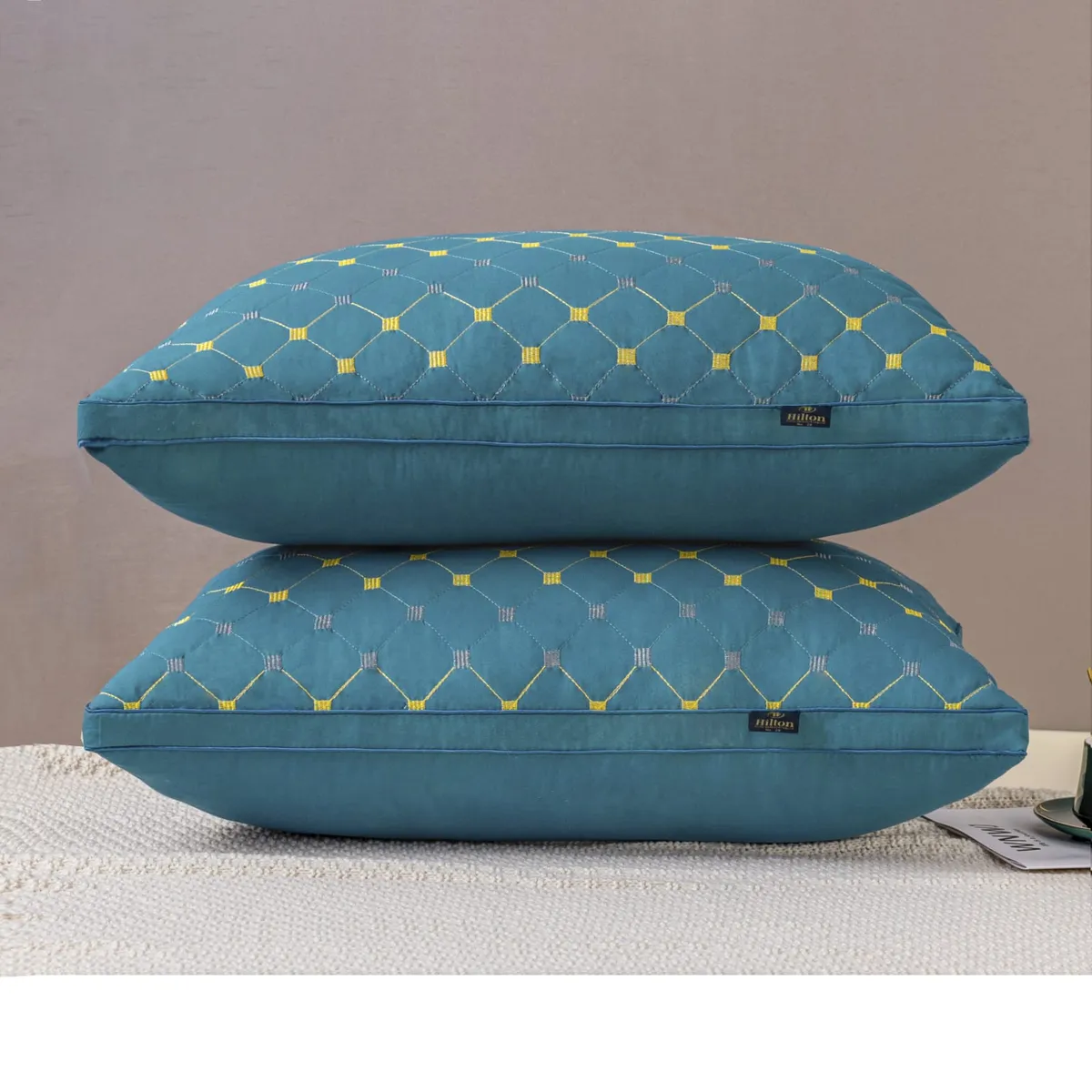 GENERICO - Almohada rectangular 50x70cm Color Turquesa 1 UND