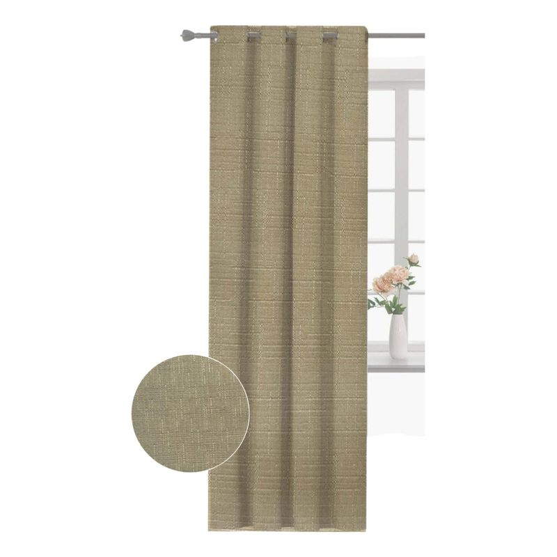 CLEMS CORTINAS - Cortina Jacquard Tradicional 140x225cm Taupe