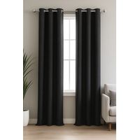 Pack 2 Cortina Jacquard Tradicional 140x225cm Negro