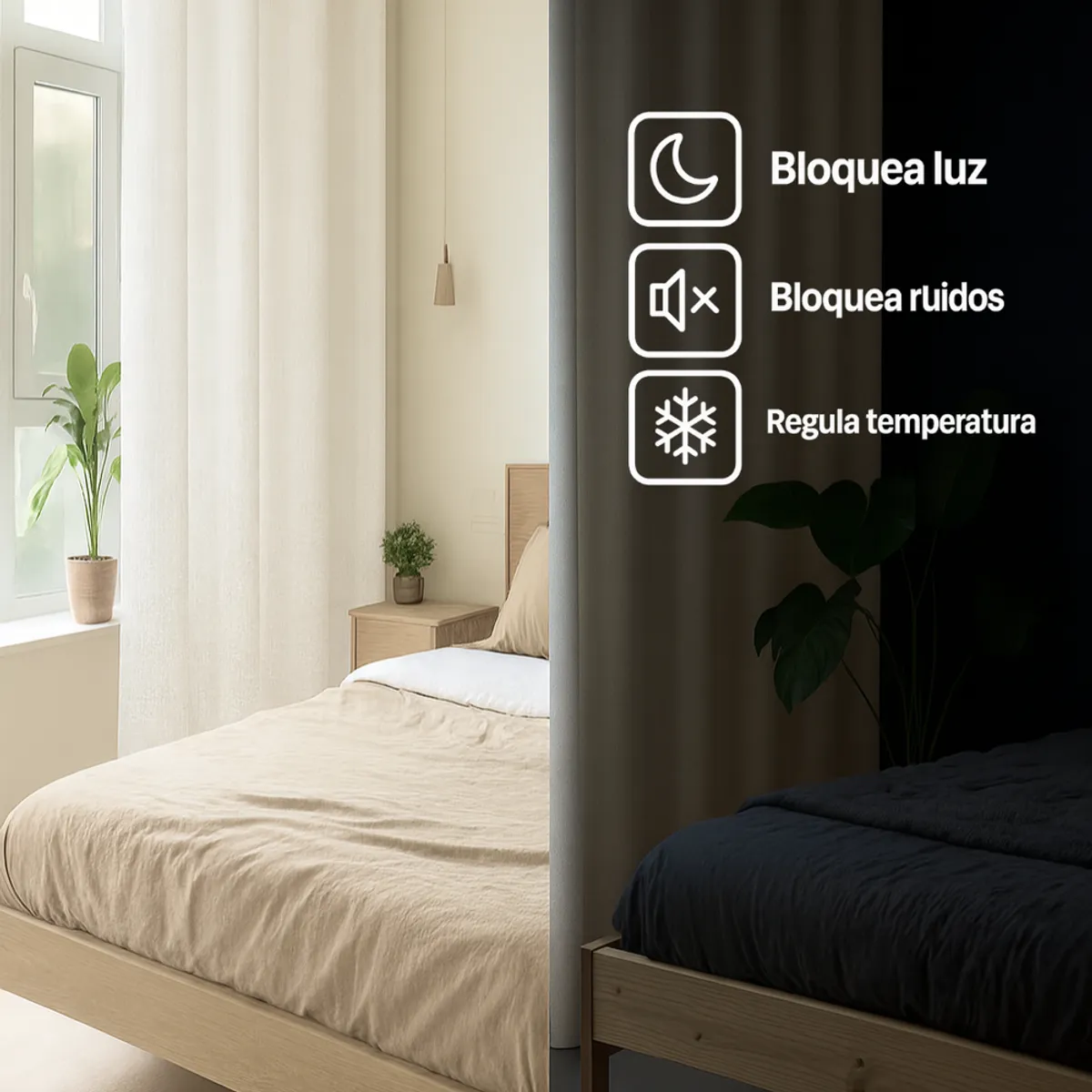 CLEMS CORTINAS - Pack 2 Cortina Jacquard Tradicional 140x225cm Blanco