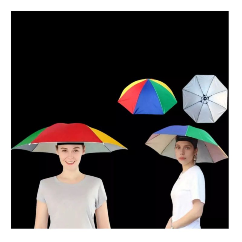 GENERICO - Sombrero Tipo Paraguas Multicolor 30cm