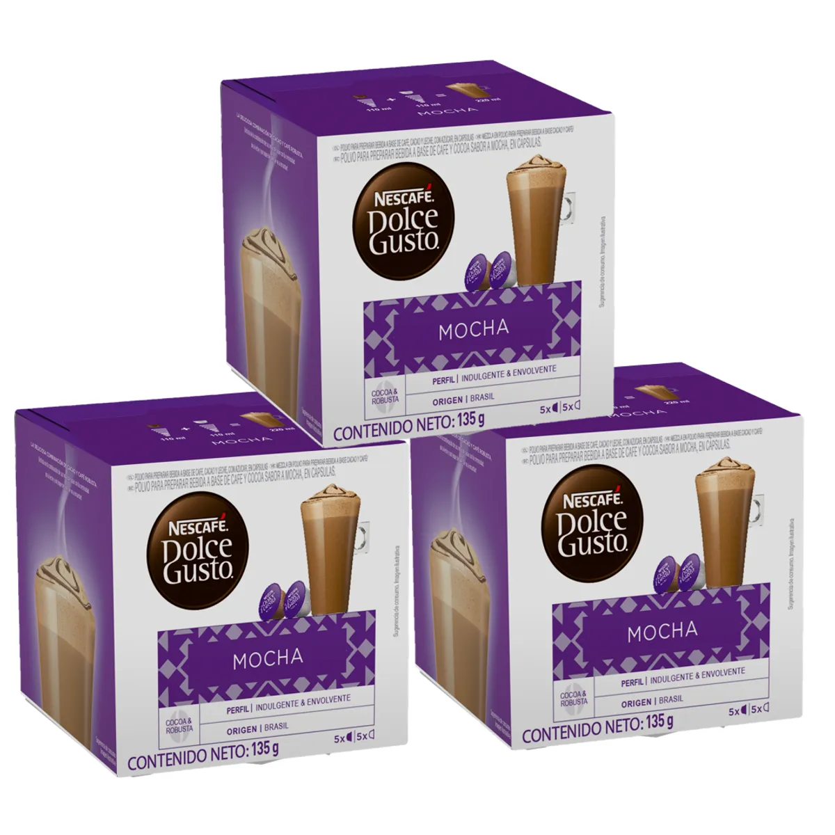 DOLCE GUSTO - Pack 3 Café NESCAFÉ DOLCE GUSTO® Mocha 10 Cápsulas