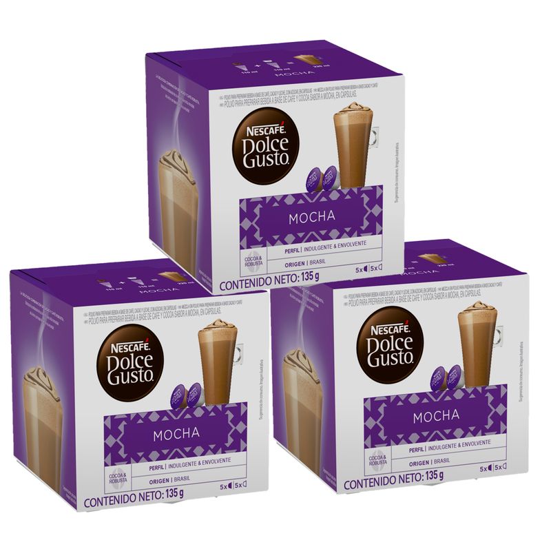NESCAFE - Pack 3 Café NESCAFÉ DOLCE GUSTO® Mocha 10 Cápsulas