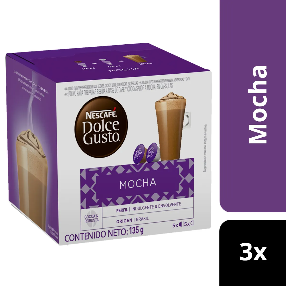 DOLCE GUSTO - Pack 3 Café NESCAFÉ DOLCE GUSTO® Mocha 10 Cápsulas