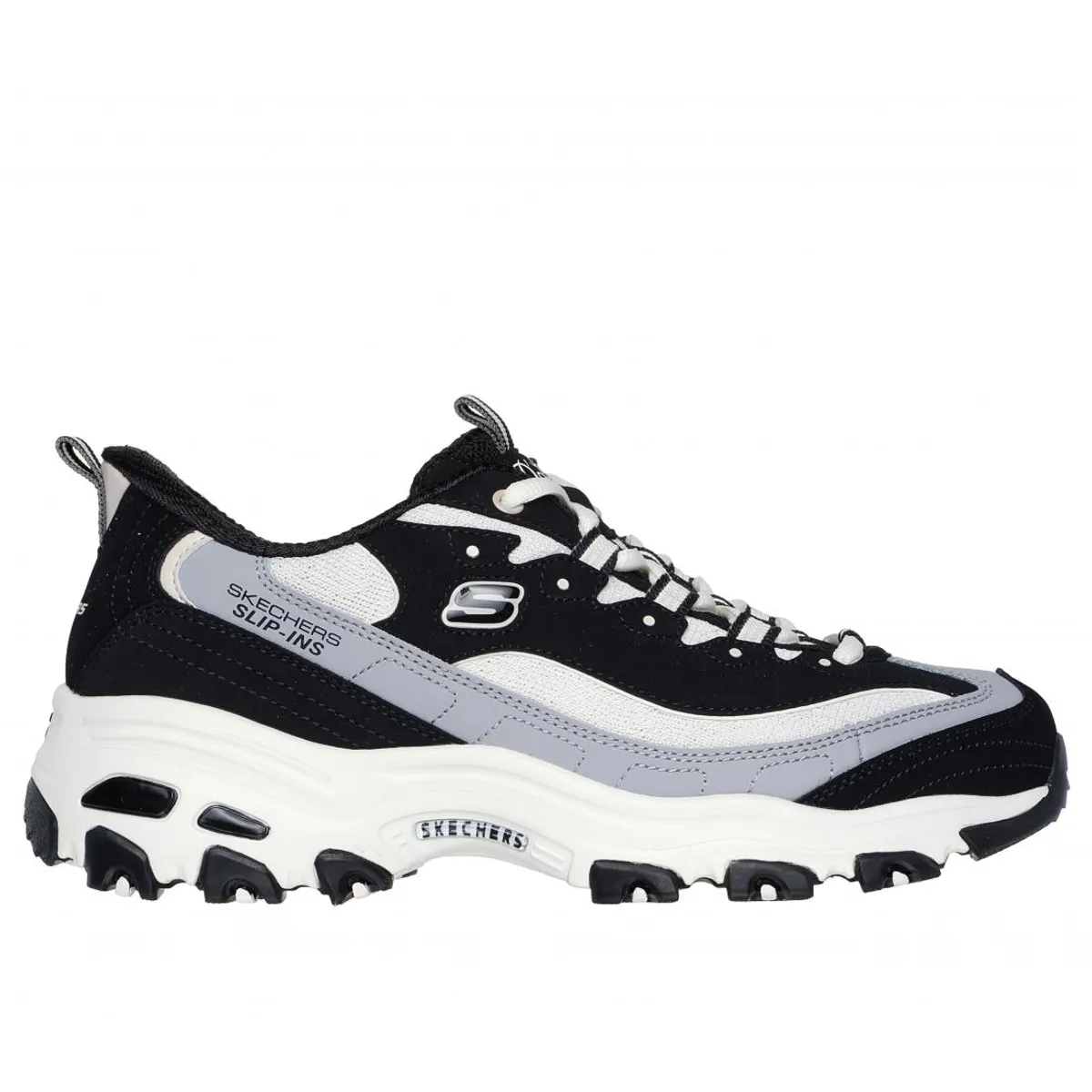 SKECHERS - Zapatilla Mujer DLitesSmooth Nostalgia Negro Skechers
