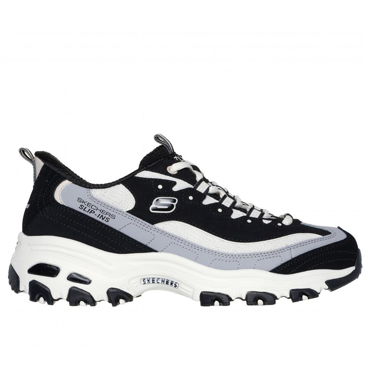 SKECHERS - Zapatilla Mujer DLitesSmooth Nostalgia Negro Skechers