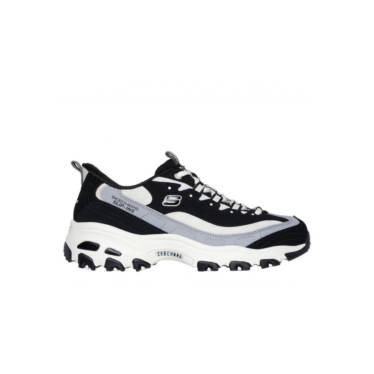 SKECHERS - Zapatilla Mujer DLitesSmooth Nostalgia Negro Skechers